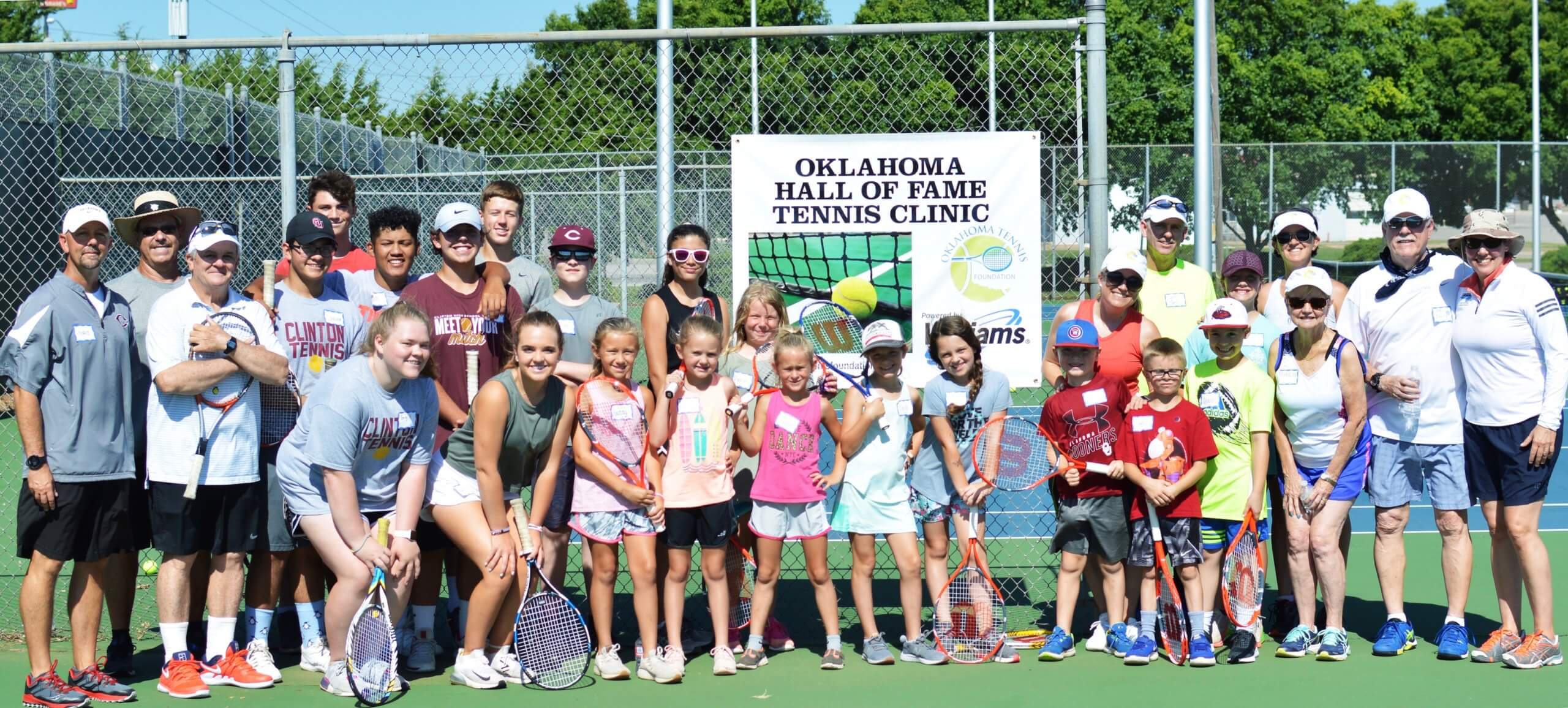 2019 Oklahoma Tennis Hall of Fame Clinic in Clinton, OK 
(Custer and Washita Counties)